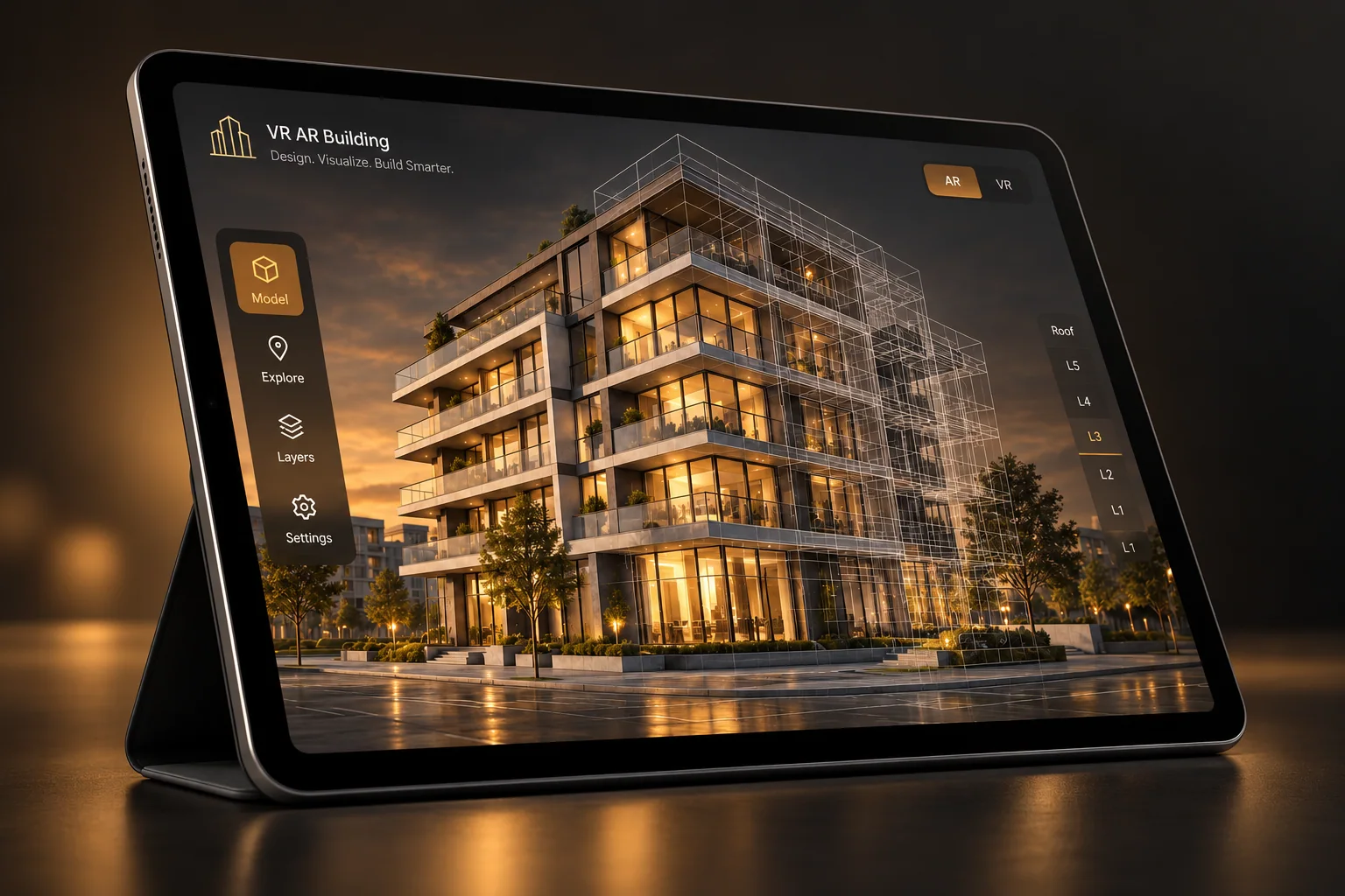AR / VR Building Visualization project illustration